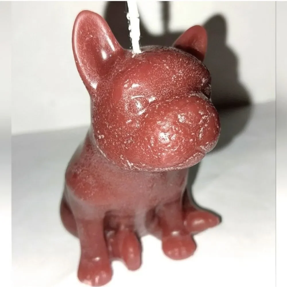 Hand crafted limited edition bull dog candle